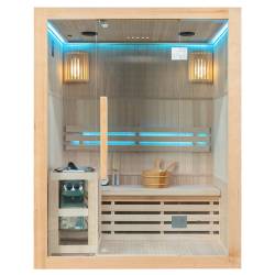 SAUNA FIŃSKA WYSOKOTEMPERATUROWA Z PIECEM OSLO3/HARVIA 3-4 OSOBOWA 150x120 OSLO3