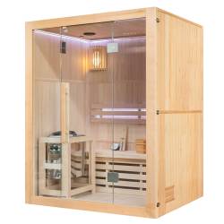 SAUNA FIŃSKA WYSOKOTEMPERATUROWA Z PIECEM OSLO3/HARVIA 3-4 OSOBOWA 150x120 OSLO3