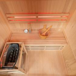 SAUNA FIŃSKA WYSOKOTEMPERATUROWA Z PIECEM OSLO3/HARVIA 3-4 OSOBOWA 150x120 OSLO3