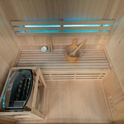 SAUNA FIŃSKA WYSOKOTEMPERATUROWA Z PIECEM OSLO3/HARVIA 3-4 OSOBOWA 150x120 OSLO3
