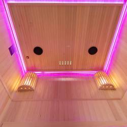 SAUNA FIŃSKA WYSOKOTEMPERATUROWA Z PIECEM OSLO3/HARVIA 3-4 OSOBOWA 150x120 OSLO3
