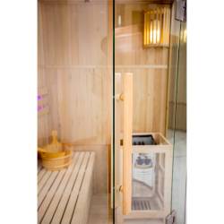 SAUNA FIŃSKA WYSOKOTEMPERATUROWA Z PIECEM OSLO2/HARVIA 1-2 OSOBOWA 120x120 OSLO2
