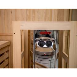 SAUNA FIŃSKA WYSOKOTEMPERATUROWA Z PIECEM OSLO2/HARVIA 1-2 OSOBOWA 120x120 OSLO2