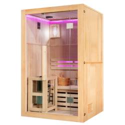 SAUNA FIŃSKA WYSOKOTEMPERATUROWA Z PIECEM OSLO1/HARVIA 1-2 OSOBOWA 120x105 OSLO1