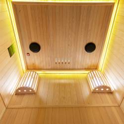 SAUNA FIŃSKA WYSOKOTEMPERATUROWA Z PIECEM OSLO1/HARVIA 1-2 OSOBOWA 120x105 OSLO1