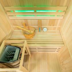 SAUNA FIŃSKA WYSOKOTEMPERATUROWA Z PIECEM OSLO1/HARVIA 1-2 OSOBOWA 120x105 OSLO1