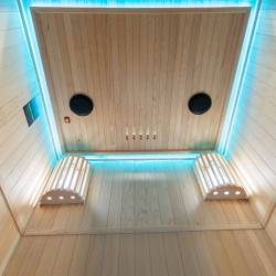 SAUNA FIŃSKA WYSOKOTEMPERATUROWA Z PIECEM OSLO1/HARVIA 1-2 OSOBOWA 120x105 OSLO1