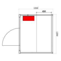 SAUNA FIŃSKA WYSOKOTEMPERATUROWA Z PIECEM OSLO1/HARVIA 1-2 OSOBOWA 120x105 OSLO1