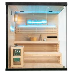 SAUNA FIŃSKA WYSOKOTEMPERATUROWA Z PIECEM LARK5/HARVIA 6KW 4-5 OSOBOWA 180x160 CM LARK5