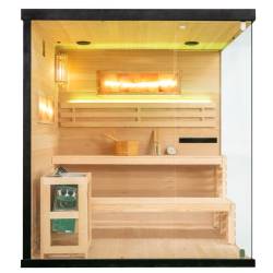 SAUNA FIŃSKA WYSOKOTEMPERATUROWA Z PIECEM LARK5/HARVIA 6KW 4-5 OSOBOWA 180x160 CM LARK5