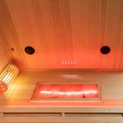 SAUNA FIŃSKA WYSOKOTEMPERATUROWA Z PIECEM LARK5/HARVIA 6KW 4-5 OSOBOWA 180x160 CM LARK5