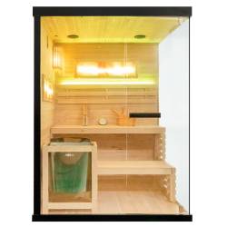 SAUNA FIŃSKA WYSOKOTEMPERATUROWA Z PIECEM LARK3/HARVIA 4,5KW 3-4 OSOBOWA 140x150 CM LARK3
