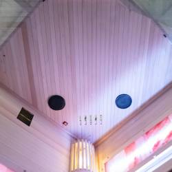 SAUNA FIŃSKA WYSOKOTEMPERATUROWA Z PIECEM LARK2/HARVIA 3,5KW 1-2 OSOBOWA 120x120 CM LARK2