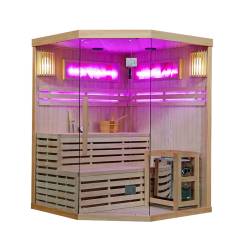 SAUNA FIŃSKA WYSOKOTEMPERATUROWA Z PIECEM KEMI7/HARVIA 5-6 OSOBOWA 180x180 KEMI7