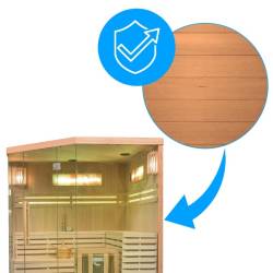 SAUNA FIŃSKA WYSOKOTEMPERATUROWA Z PIECEM KEMI7/HARVIA 5-6 OSOBOWA 180x180 KEMI7