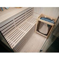 SAUNA FIŃSKA WYSOKOTEMPERATUROWA Z PIECEM KEMI7/HARVIA 5-6 OSOBOWA 180x180 KEMI7