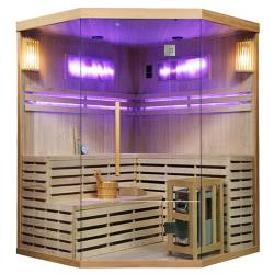 SAUNA FIŃSKA WYSOKOTEMPERATUROWA Z PIECEM KEMI6/HARVI 5-6 OSOBOWA 200x200 KEMI6