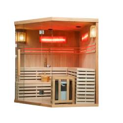 SAUNA FIŃSKA WYSOKOTEMPERATUROWA Z PIECEM KEMI6/HARVI 5-6 OSOBOWA 200x200 KEMI6