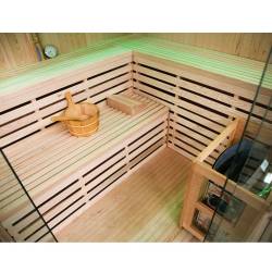 SAUNA FIŃSKA WYSOKOTEMPERATUROWA Z PIECEM KEMI6/HARVI 5-6 OSOBOWA 200x200 KEMI6