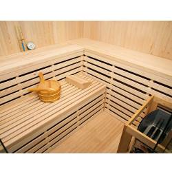 SAUNA FIŃSKA WYSOKOTEMPERATUROWA Z PIECEM KEMI6/HARVI 5-6 OSOBOWA 200x200 KEMI6