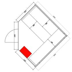 SAUNA FIŃSKA WYSOKOTEMPERATUROWA Z PIECEM KEMI6/HARVI 5-6 OSOBOWA 200x200 KEMI6