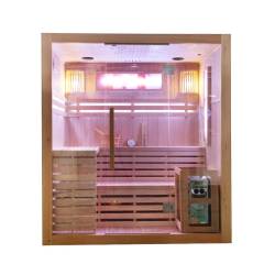 SAUNA FIŃSKA WYSOKOTEMPERATUROWA Z PIECEM KEMI5/HARVIA 4-5 OSOBOWA 180x160 KEMI5