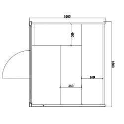 SAUNA FIŃSKA WYSOKOTEMPERATUROWA Z PIECEM KEMI5/HARVIA 4-5 OSOBOWA 180x160 KEMI5