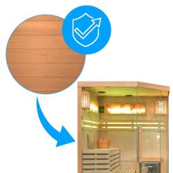 SAUNA FIŃSKA WYSOKOTEMPERATUROWA Z PIECEM KEMI4/HARVIA 4-5 OSOBOWA 150x150 KEMI4