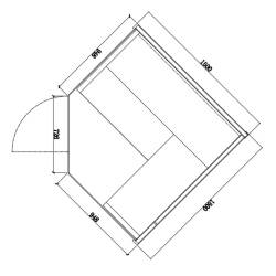 SAUNA FIŃSKA WYSOKOTEMPERATUROWA Z PIECEM KEMI4/HARVIA 4-5 OSOBOWA 150x150 KEMI4