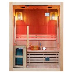 SAUNA FIŃSKA WYSOKOTEMPERATUROWA Z PIECEM KEMI3/HARVIA 3-4 OSOBOWA 150x120 KEMI3