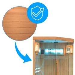SAUNA FIŃSKA WYSOKOTEMPERATUROWA Z PIECEM KEMI2/HARVIA 1-2 OSOBOWA 120x120 KEMI2