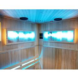 SAUNA FIŃSKA WYSOKOTEMPERATUROWA Z PIECEM KEMI2/HARVIA 1-2 OSOBOWA 120x120 KEMI2