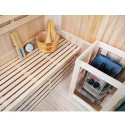 SAUNA FIŃSKA WYSOKOTEMPERATUROWA Z PIECEM KEMI2/HARVIA 1-2 OSOBOWA 120x120 KEMI2