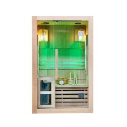 SAUNA FIŃSKA WYSOKOTEMPERATUROWA Z PIECEM KEMI1/HARVIA 1-2 OSOBOWA 120x105 KEMI1