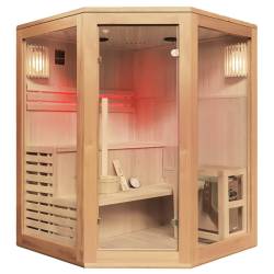 SAUNA FIŃSKA WYSOKOTEMPERATUROWA Z PIECEM BODO4/HARVIA 4-5 OSOBOWA 150x150 BODO4