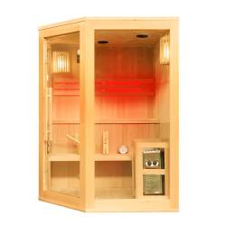 SAUNA FIŃSKA WYSOKOTEMPERATUROWA Z PIECEM BODO4/HARVIA 4-5 OSOBOWA 150x150 BODO4