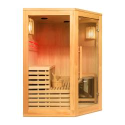 SAUNA FIŃSKA WYSOKOTEMPERATUROWA Z PIECEM BODO4/HARVIA 4-5 OSOBOWA 150x150 BODO4