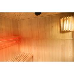 SAUNA FIŃSKA WYSOKOTEMPERATUROWA Z PIECEM BODO4/HARVIA 4-5 OSOBOWA 150x150 BODO4