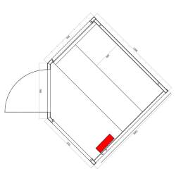 SAUNA FIŃSKA WYSOKOTEMPERATUROWA Z PIECEM BODO4/HARVIA 4-5 OSOBOWA 150x150 BODO4