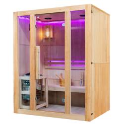SAUNA FIŃSKA WYSOKOTEMPERATUROWA Z PIECEM BODO3/HARVIA 3-4 OSOBOWA 153x110 BODO3