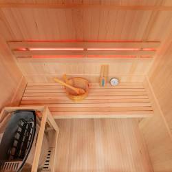 SAUNA FIŃSKA WYSOKOTEMPERATUROWA Z PIECEM BODO3/HARVIA 3-4 OSOBOWA 153x110 BODO3