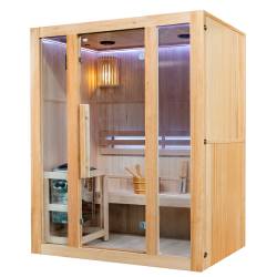 SAUNA FIŃSKA WYSOKOTEMPERATUROWA Z PIECEM BODO3/HARVIA 3-4 OSOBOWA 153x110 BODO3