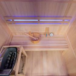 SAUNA FIŃSKA WYSOKOTEMPERATUROWA Z PIECEM BODO3/HARVIA 3-4 OSOBOWA 153x110 BODO3