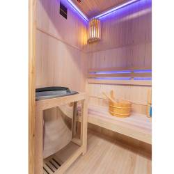 SAUNA FIŃSKA WYSOKOTEMPERATUROWA Z PIECEM BODO3/HARVIA 3-4 OSOBOWA 153x110 BODO3