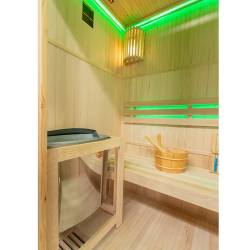 SAUNA FIŃSKA WYSOKOTEMPERATUROWA Z PIECEM BODO3/HARVIA 3-4 OSOBOWA 153x110 BODO3