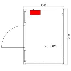 SAUNA FIŃSKA WYSOKOTEMPERATUROWA Z PIECEM BODO3/HARVIA 3-4 OSOBOWA 153x110 BODO3