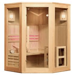 SAUNA FIŃSKA WYSOKOTEMPERATUROWA Z PIECEM BODO2/HARVIA 1-2 OSOBOWA 120x120 BODO2
