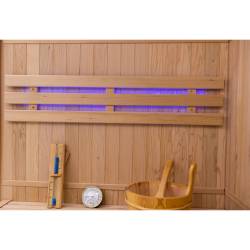 SAUNA FIŃSKA WYSOKOTEMPERATUROWA Z PIECEM BODO2/HARVIA 1-2 OSOBOWA 120x120 BODO2
