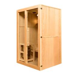 SAUNA FIŃSKA WYSOKOTEMPERATUROWA Z PIECEM BODO1/HARVIA 1-2 OSOBOWA 120x105 BODO1