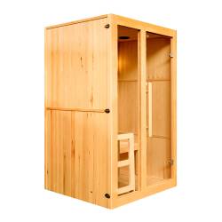 SAUNA FIŃSKA WYSOKOTEMPERATUROWA Z PIECEM BODO1/HARVIA 1-2 OSOBOWA 120x105 BODO1